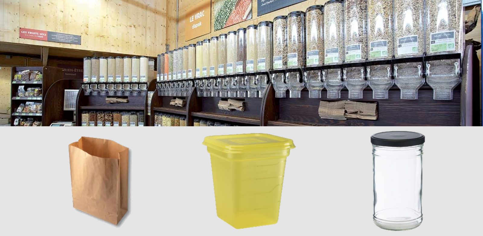 Boîte à vrac écologique : bocal réutilisable Vrabox acv, analyse de cycle de vie
